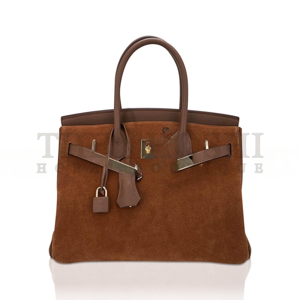 H**me5 BIRKIN 30 CHESTNUT GOLD BUCKLE BAG 58822833472 (30*22*16cm) Master Quality